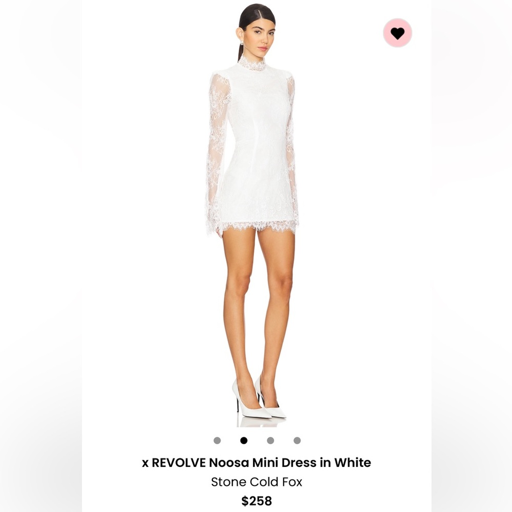 Selling stone cold fox white Lacey dress! Worn once for engagement party!